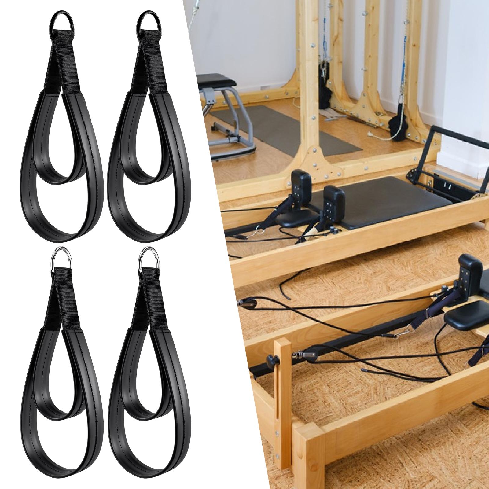 Pilates Ankle Strap - 2x D-образные кольца, ремешок с ручкой,
