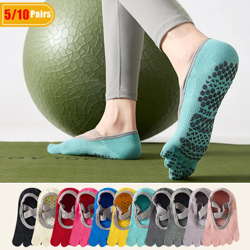 Pilates Yoga &A - 5/10 пар женских хлопковых носков для