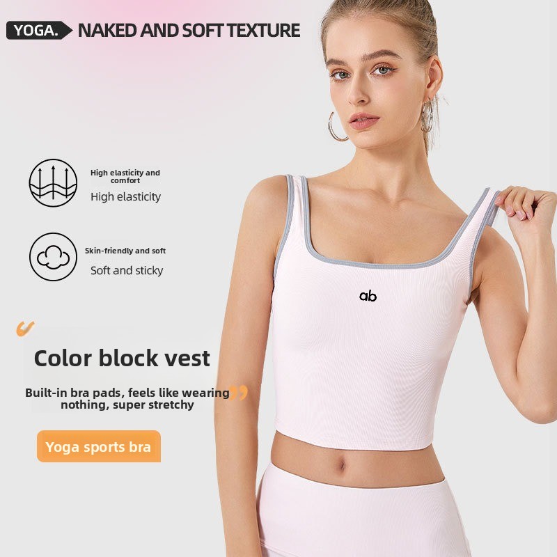 Pilates Yoga Wrap Top - Женский летний ребристый топ для йоги