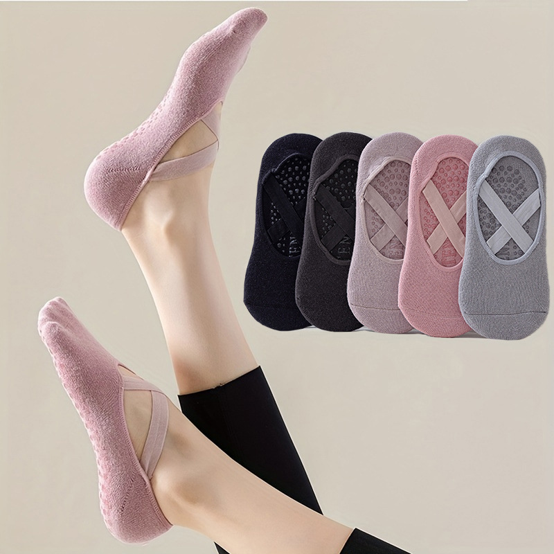 Женские 5 пар однотонных носко – обзор и цена Pilates Ankle Strap